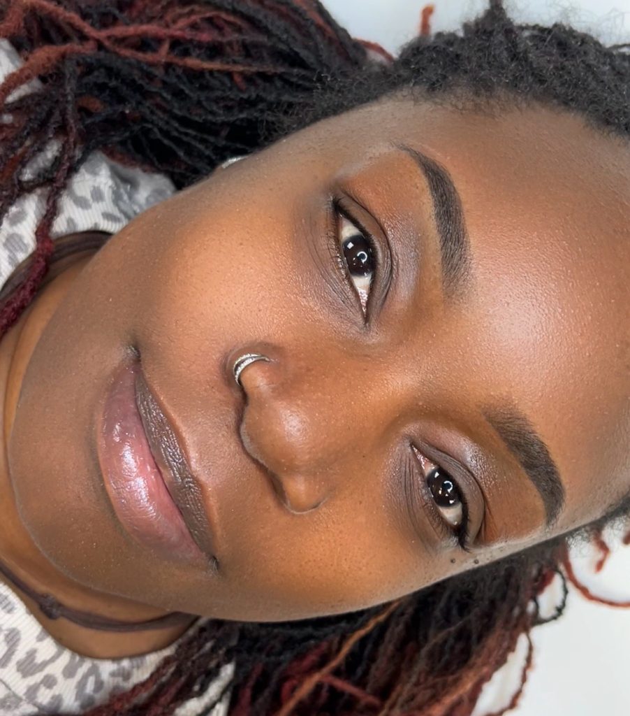 Close-up of lash enhancement permanent eyeliner by Beauty Room Ink in Stafford, Virginia.