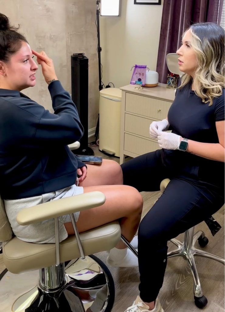 Permanent makeup consultation at Beauty Room Ink.