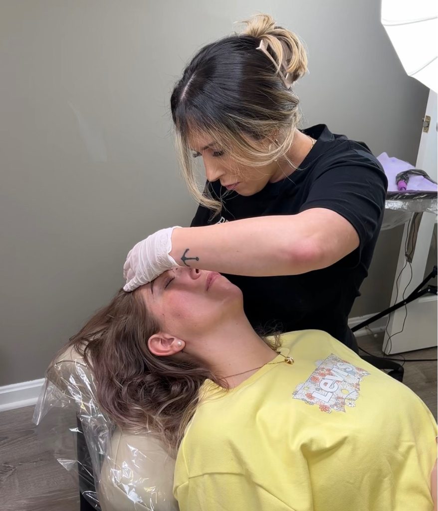 Permanent makeup treatment performed by Bri in Stafford, Virginia.